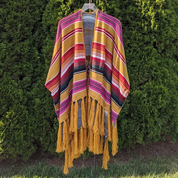 Accessories - Windy Day Southwestern Serape Ruana